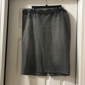 Grey jean skirt